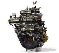 Piececool 3D Metal Puzzles for Adults, The Queen Anne's Revenge Pirate Ship Model Kits, 3D Watercraft Model Building Kit, DIY Craft Sets, Difficult 3D Puzzles for Family Time