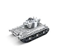 Piececool 3D Puzzle for Adults Tank Metal Model Kits M4 Sherman Medium Tank Building Kit, DIY Hobbies Birthday Christmas Day Gifts for Teens 14+