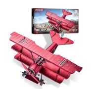 Piececool 3D Puzzle Metal for Adult Fokker Dr-1 Triplane 3D Metal Model Kit,Airplane Building Blocks Plane Model Kit DIY Crafts,Jigsaw for Home Decoration, 162pcs