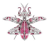 Piececool 3D Puzzle Metal Purple Mantis Models, Insect Craft Model Kits for Adults to Build, 3D Puzzles Adult Teens for 304 Stainless Steel, Ideal as Gifts, Home Decoration, Collection, 29 Pieces