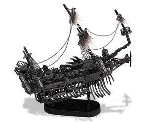 Piececool 3D Puzzles for Adults, Sea Ghost Pirate Ship DIY 3D Watercraft Metal Model Building Kits, Difficult 3D Puzzles for Family Time, Great Christmas Birthday Gifts