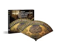 Piececool Metal 3D Puzzle Gilt Landscape Folding Fan , Model Kits for Adults to Build, 304 Stainless Steel, Assembly is required, No adhesive required, Difficulty level 2