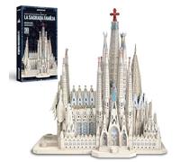 Piececool Metal 3D Puzzle La Sagrada Família, Cathedral High difficulty Model Kits for Adults to Build, 304 Stainless Steel, Assembly is required, Challenging, Difficulty level 6