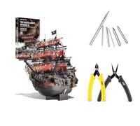 Piececool Metal 3D Puzzle Queen Anne's Revenge Ⅱ + Dedicated tools Beginner Recommended Set, Model Kits for Adults to Build