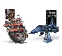 Piececool Metal 3D Puzzle Queen Anne's Revenge Ⅱ + Natural Selection Starship Set, Model Kits for Adults to Build