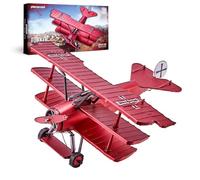 Piececool Metal 3D Puzzle Red Baron's Fokker Dr.I Triplane , Model Kits for Adults to Build, 304 Stainless Steel, Assembly is required, No adhesive required, Difficulty level 2