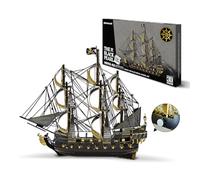 Piececool Metal 3D Puzzle, Refrigerator Magnet Series, Model Kits for Adults to Build, 304 Stainless Steel, Assembly is required, No adhesive required, Difficulty level 1 (Black Pearl)