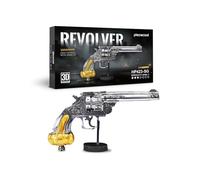 Piececool Metal 3D Puzzle Revolver (1:1), High Difficulty Challenging Model Kits for Adults to Build, 304 Stainless Steel, Assembly is required, Difficulty level 3