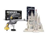 Piececool Metal 3D Puzzle Revolver + La Sagrada Família Set