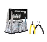 Piececool Metal 3D Puzzle St. Patrick's Cathedral + tools Beginner Recommended Set, Model Kits for Adults to Build