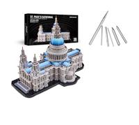 Piececool Metal 3D Puzzle St. Paul's Cathedral + Auxiliary tools Beginner Recommended Set, Model Kits for Adults to Build
