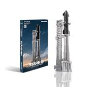 Piececool Metal 3D Puzzle Star Ship Rocket, Model Kits for Adults to Build, 304 Stainless Steel, Assembly is required, No adhesive required, Difficulty level 3