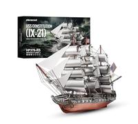 Piececool Metal 3D Puzzle USS Constitution, Sailboat Frigate Ship Model Kits for Adults to Build, 3D Puzzles Adult for Metal Model Kit, Stainless Steel, Collection, 349 Pieces