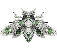 Piececool Metal 3D Puzzles for Adults, Cicada 3D Model Building Kits Insect Themed Animal Fashion Brooch Assembling DIY Crafts Creative Gifts
