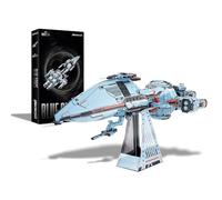 Piececool X Three-Body Metal 3D Puzzle Blue Space Starship, Model Kits for Adults, Assembly is Required, No Adhesive Required, Difficulty level4