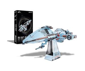 Piececool X Three-Body Metal 3D Puzzle Blue Space Starship, Model Kits for Adults, Assembly is Required, No Adhesive Required, Difficulty level4