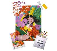 Pieced Out ‘Flower Girl’ 500 piece Frameable Jigsaw Puzzle for Adults, Premium 100% Recycled Card, Including Puzzle Glue, Scraper Tool, High-Res Puzzle Guide and Puzzle Bag