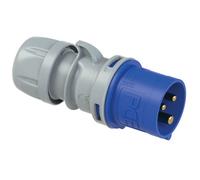 Pce - 013-6TTX - 16a 230v 3p Cee Industrial Plug, Ip44, Black