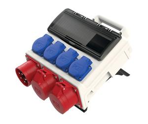pieceE 943.0412 Power Distributor 400V 16A CEE Plug to 3 Earthing ...