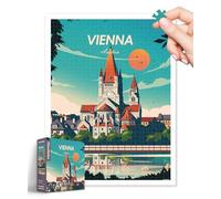 PieceRelax 1200-Piece Jigsaw Puzzle for Adults - Studio Inception World Travel Vienna - Challenging Extra Small Pieces, No Mat Needed, Relaxation & Focus Gift [H3503]