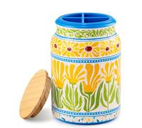 PieceRelax 3D Puzzle Jar 128 Plastic Pieces for Adults - Summer Blossoms, Lid Container, Home Decor & Creative Gift for Mum and Women, Large [BA1016]