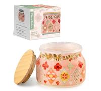 PieceRelax 3D Puzzle Jar 64 Plastic Pieces for Adults - Strawberry Days - Wooden Lid Container, Home Decor & Creative Gift for Mum and Women, Small [BC1026]