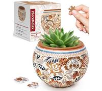 PieceRelax 3D Puzzle Planter 80 Pieces - Autumn Abundance, Home Decor Flower Pots for Indoor Cactus, Succulents Pots [K1127]