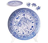 PieceRelax 3D Puzzle Plate for Adults 124 Pieces - Tiger of Fortune, Home Decor & Creative Gift for Mum and Women [PL1010]