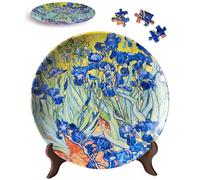 PieceRelax 3D Puzzle Plate for Adults 124 Pieces - Van Gogh - Irises, Home Decor & Creative Gift for Mum and Women [PL1005]
