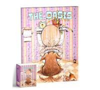 PieceRelax Canvas Wall Art Puzzles for Adults - Gary Patterson - The Oasis Unique Gift & Home Décor with Plastic Jigsaw Puzzle Artwork for Living Room Bedroom [HN1434]