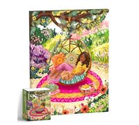PieceRelax Canvas Wall Art Puzzles for Adults - Olivia Gibbs - Resting Scene Unique Gift & Home Décor with Plastic Jigsaw Puzzle Artwork for Living Room Bedroom [HN1370]