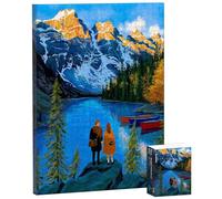 PieceRelax Canvas Wall Art Puzzles for Adults - Paco Yao - Moraine Lake Promise Unique Gift & Home Décor with Plastic Jigsaw Puzzle Artwork for Living Room Bedroom [HN1459]