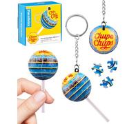 PieceRelax Chupa Chups X 3D Puzzle Keychain 24 Plastic Pieces - Chups My Flavor - Portable Key Ring Unique Gifts, Cola
