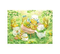 PieceRelax PieceClicks Plastic Jigsaw Puzzles for Adults 1000 Pieces - ちっぷ - Picnic Time - 25.2 X 18.9 Inches, Most Satisfying Table Games, No Glue Needed [U1048]