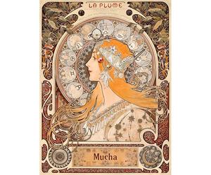 PieceRelax PieceClicks Plastic Jigsaw Puzzles for Adults 1000 Pieces Art Nouveau Zodiac Puzzle - Alphonse Mucha - Zodiac - 25.2 x 18.9 Inches, Famous Decorative Artwork [U1117]