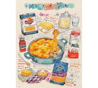 PieceRelax PieceClicks Plastic Jigsaw Puzzles for Adults 1000 Pieces - Lucile Prache - Mac and Cheese - 25.2 X 18.9 Inches, Most Satisfying Table Games, No Glue Needed [U1081]