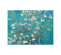 PieceRelax PieceClicks Plastic Jigsaw Puzzles for Adults 1000 Pieces - Vincent Van Gogh - Almond Blossoms - 25.2 X 18.9 Inches, Most Satisfying Table Games, No Glue Needed [U1112]