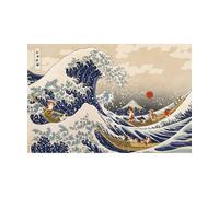 PieceRelax PieceClicks Plastic Jigsaw Puzzles for Adults 2000 Pieces Cat Art Puzzle - Nyangsongi - The Great Cats Wave - 25 x 37.6 Inches, Japanese Inspired Fantasy Artwork [U1103]