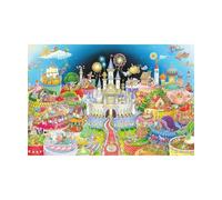 PieceRelax PieceClicks Plastic Jigsaw Puzzles for Adults 2000 Pieces Fantasy Kingdom Castle Puzzle - Shinji Yamamoto - Magic Kingdom's New Year's Eve - 25 X 37.6 Inches, Fairytale Artwork [U1194]