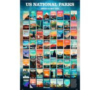 PieceRelax PieceClicks Plastic Jigsaw Puzzles for Adults 2000 Pieces Landscape Puzzle Studio Inception - US National Parks - 25 x 37.6 Inches, American Nature Scenic Art Puzzle [U1099]