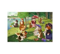 PieceRelax PieceClicks Plastic Jigsaw Puzzles for Adults 2000 Pieces - Nyangsongi - A Sunday Afternoon on the Island of Cat - 25 X 37.6 Inches, Most Satisfying Table Games, No Glue Needed [U1104]