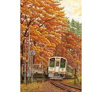 PieceRelax PieceClicks Plastic Jigsaw Puzzles for Adults 500 Pieces - Tadashi Matsumoto - Autumn Romance - 18.8 X 12.6 Inches, Most Satisfying Table Games, No Glue Needed [U1145]