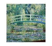 PieceRelax PieceClicks Plastic Jigsaw Puzzles for Adults 750 Pieces Monet Water Lilies Puzzle - Monet - Bridge over a Pool of Water Lilies - 18.8 X 18.8 Inches, Most Satisfying Table Games [U1115]