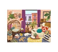 PieceRelax Plastic Jigsaw Puzzles for Adults 1000 Pieces - Olivia Gibbs - Boho Interior - 25.2 X 18.9 Inches, Most Satisfying Table Games, No Glue Needed [U1092]