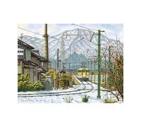 PieceRelax Plastic Jigsaw Puzzles for Adults 1000 Pieces - Tadashi Matsumoto - Persimmon Trail - 25.2 X 18.9 Inches, Most Satisfying Table Games, No Glue Needed [U1147]