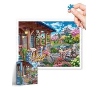 PieceRelax Plastic Jigsaw Puzzles for Adults 1200 Pieces - Image World - Colorful Lake House Most Satisfying Table Games and Gifts No Puzzle Mat Required Extra Small Pieces [H3518]