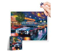 PieceRelax Plastic Jigsaw Puzzles for Adults 2000 Pieces Bigelow Illustrations - Rain on The Boulevard Most Satisfying Table Games and Gifts No Puzzle Mat Required [H3443]