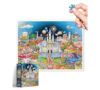 PieceRelax Plastic Jigsaw Puzzles for Adults 4800 Pieces - Shinji Yamamoto - Magic Kingdom's New Year's Eve Most Satisfying Table Games and Gifts No Puzzle Mat Required Extra Small Pieces [H3527]