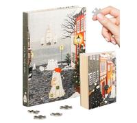 PieceRelax Puzzle Journal for Adults - Katherine Blower - Harbor’s First Snow Unique A5 Book Cover Puzzles Gift & Home Décor with Plastic Jigsaw Puzzle Artwork for Notebook [YA1074]