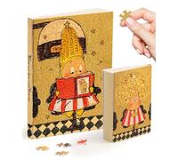 PieceRelax Puzzle Journal for Adults - Twinkle Twinkle - Pop Salon Unique A5 Book Cover Puzzles Gift & Home Décor with Plastic Jigsaw Puzzle Artwork for Notebook [YA1062]